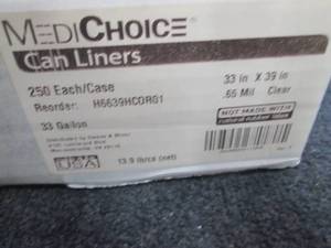 250 ct Case 33 Gallon Clear Trash B...