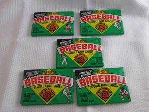 5 1989 Bowman Baseball Packs...