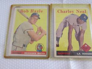 1958 Topps Charley Neal & Bob Hazle...
