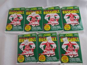 7 1991 Score Baseball Series 1 Pack...