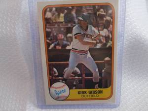 1981 Fleer Kirk Gibson Rookie Card...