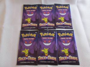 6 Pokemon Trick Or Trade Packs...