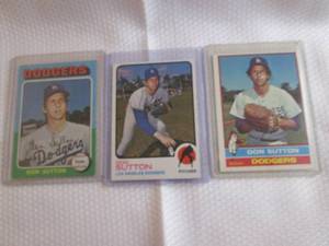 1973 - 1976 Topps Don Sutton Cards...