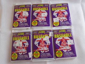 6 1991 Score Baseball Series 2 Pack...
