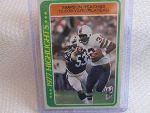 1978 Topps OJ Simpson Card...