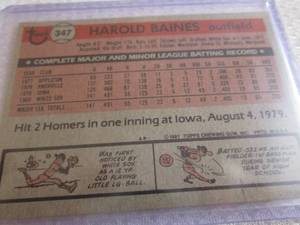 1981 Topps Harold Baines Rookie Car...