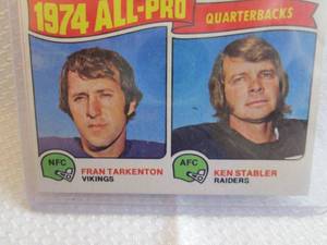 1974 Topps Fran Tarkenton & Ken Sta...