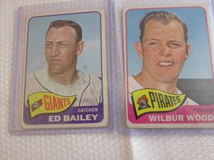 1965 Topps Ed Bailey & Wilbur Wood ...