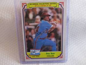 1984 Drakes Pete Rose Card...