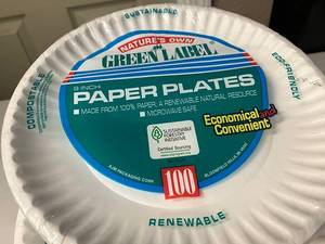 lot 99 image: Compostable Paper Plates