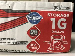 lot 55 image: Ziploc 1 Gallon Bags