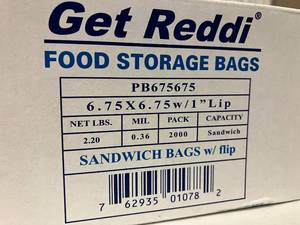 lot 97 image: Flip Top Sandwich Bags