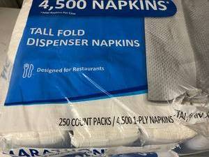 lot 96 image: Tall Fold Napkins