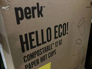 lot 61 image: Compostable Paper Hot Cups