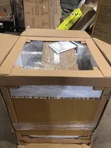 lot 4 image: Glacier Bay All-in-One 24.2 in. x 21.3 in. x 33.8 in. Stainless Steel Laundry Utility Sink and Cabinet   Customer Returns See Pictures