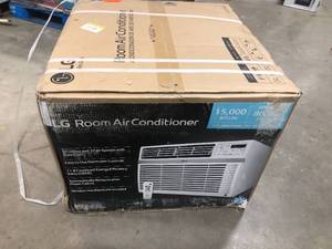 lot 22 image: LG 15,000 BTU 115V Window Air Conditioner LW1516ER with Remote in White Customer Returns See Pictures