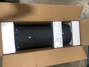 lot 23 image: Outsunny 48 in. Steel Portable Backyard Charcoal BBQ Grill and Offset Smoker Combo in Black with Wheels and 2 Storage Shelves  Customer Returns See Pictures