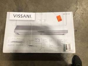 lot 41 image: Vissani Caprelo 30 in. 320 CFM Convertible Under Cabinet Range Hood in Stainless Steel with LED Lighting and Charcoal Filter  Customer Returns See Pictures