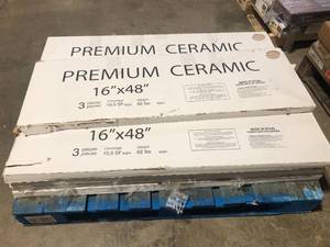 lot 12 image: 9 Boxes of MSI UrbanSlat Natural 16 in. x 48 in. Matte Ceramic Wall Tile (15.51 sq. ft.Case)  Customer Returns See Pictures