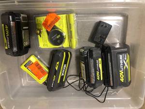 lot 47 image: Lot of Assorted Batteries and Hardware Various Sizes Models and Conditions  Customer Returns See Pictures