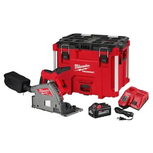 NEW - Milwaukee M18 FUEL 18V Lithium-Ion Brushless Cordless 6-12 in. Plunge Track Saw PACKOUT Kit with One 6.0 Ah Battery