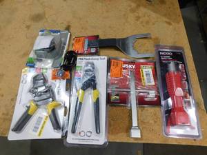 Assorted Box lot of Plumbing tools.