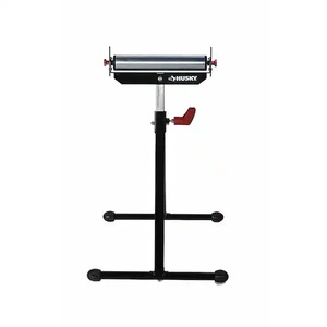 23 in. to 43 in. Stationary Steel Roller Stand with Edge Guide