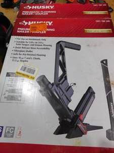 Husky Pneumatic 3-in-1 15.5-Gauge and 16-Gauge 2 in. Flooring Nailer and Stapler with Quick Jam Release