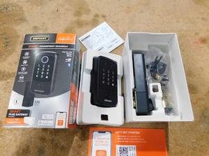Defiant Hubspace Matte Black Square Biometric Fingerprint Electronic Touchpad Deadbolt