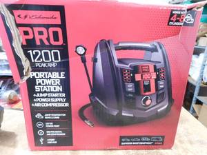 Schumacher Electric Schumacher Pro Automotive 12-Volt 1200 Peak Amp Jump Starter and Portable Power Station with 100-PSI Air Compressor
