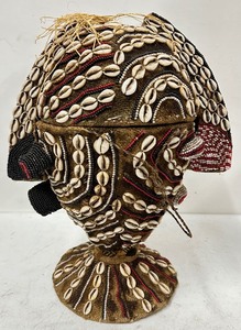 African Janus Mask  Basket