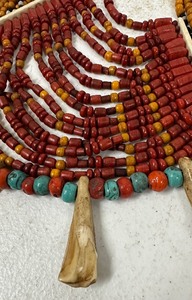 African Beaded Necklace With Teeth