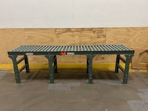 lot 18 image: ULINE Ball Transfer Table- 24 x 3 (H-Stands Included)