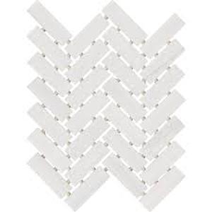 lot 55 image: 27 Daltile Modern Renewal Parchment 9 in. x 12 in. Glazed Ceramic Herringbone Mosaic Tile (16.2 sq. ft.)