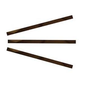 lot 65 image: Set of 27 Kantu Maroon 1 in. x 24 in. Glass Pencil Tile Trim