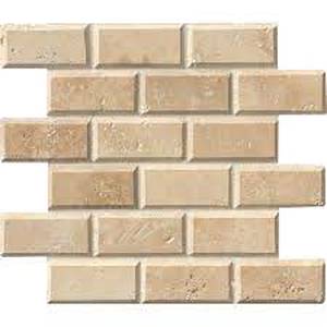 lot 68 image: MSI Tuscany Ivory Beveled 11.81 in. x 11.81 in. Honed Travertine Mosaic Tile (9.7 sq. ft.)