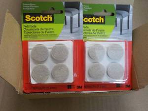 lot 51 image: 4 Boxes 6 each Scotch Felt Pads...