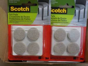 lot 53 image: 4 Boxes 6 each Scotch Felt Pads...