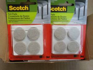 lot 54 image: 4 Boxes 6 each Scotch Felt Pads...