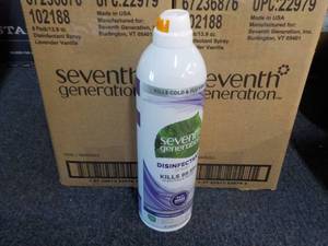 lot 67 image: 16 x 13.9 oz Cans Seventh Generation Disinfectant Spray