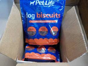 lot 85 image: 4 x 15 oz Bags Pet Life Dog Biscuits
