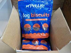 lot 86 image: 4 x 15 oz Bags Pet Life Dog Biscuits