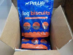 lot 87 image: 4 x 15 oz Bags Pet Life Dog Biscuits