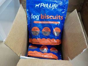 lot 88 image: 4 x 15 oz Bags Pet Life Dog Biscuits
