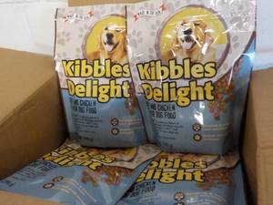 lot 126 image: 10 x 14 oz Bags Kibble Delight Dog Food