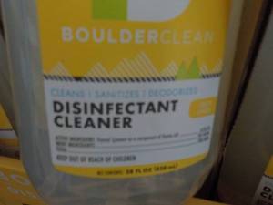 lot 128 image: 12 x 28 oz spray Bottle Boulder Clean Disinfectant Cleaner