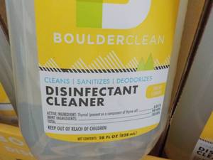 lot 130 image: 12 x 28 oz spray Bottle Boulder Clean Disinfectant Cleaner