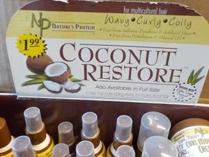 lot 132 image: Coconut Restore 37 sample size of 6 Different Products