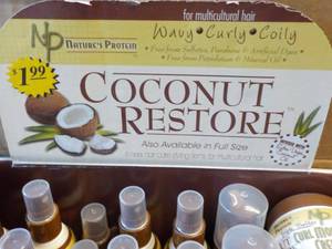 lot 134 image: Coconut Restore 37 sample size of 6 Different Products
