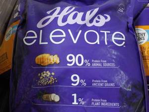 lot 135 image: 20 lb. Bag Halo Elevate Health Grains Puppy Food